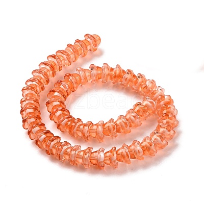 Transparent Glass Beads Strands LAMP-H061-01D-06-1