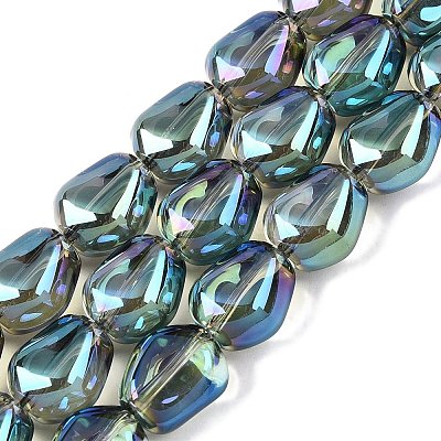 Electroplate Glass Beads Strands EGLA-T021-08G-1