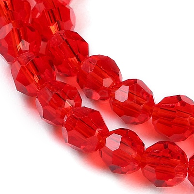 Transparent Glass Beads Strands GLAA-Q104-01A-1
