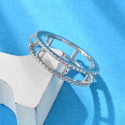 Original Design 925 Sterling Silver Loop Ring Settings FIND-Z078-01P-1