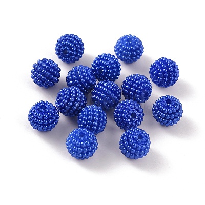 Opaque Resin Beads LS-RESI-WH0021-51B-1