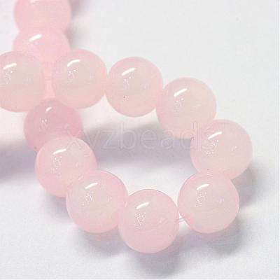 Baking Paint Imitation Jade Glass Round Bead Strands DGLA-Q021-6mm-02-1