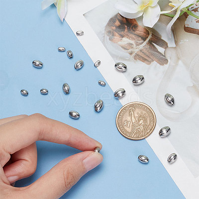 24Pcs 4 Styles 201 Stainless Steel Beads STAS-AR0001-56-1