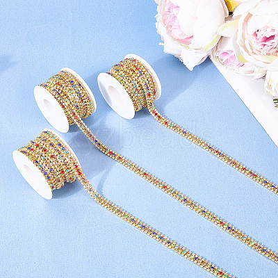 Iron Rhinestone Cup Chains CH-WH20001-02A-1