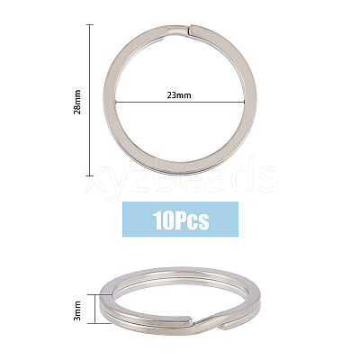 10Pcs Titanium Alloy Keychains Clasps KEYC-FH0001-23-1