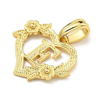 Heart Brass Pendants KK-I714-04G-E-1