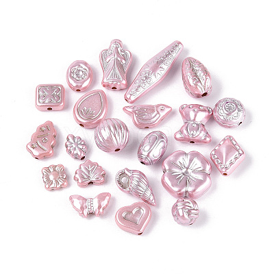 Pearlized Opaque Acrylic Beads OACR-T029-04C-1