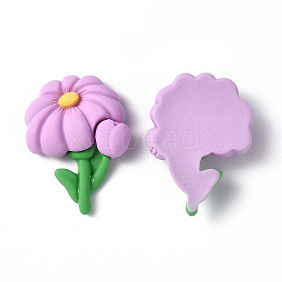 Opaque Resin Cabochons CRES-P023-04E-1