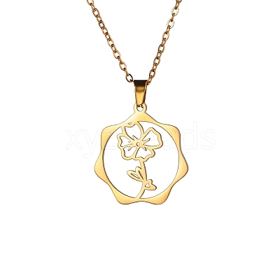 304 Stainless Steel Pendant Necklace PW-WG26640-07-1