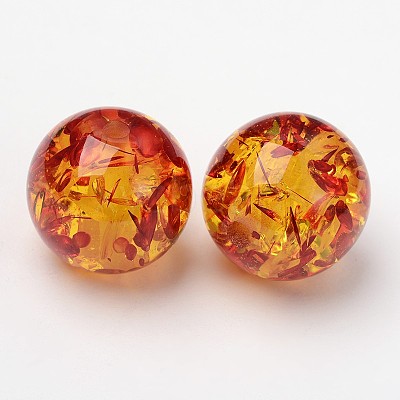 Imitation Amber Resin Beads X-RB660Y-2-1