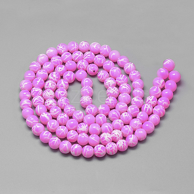 Drawbench Glass Beads Strands DGLA-S115-6mm-L09-1
