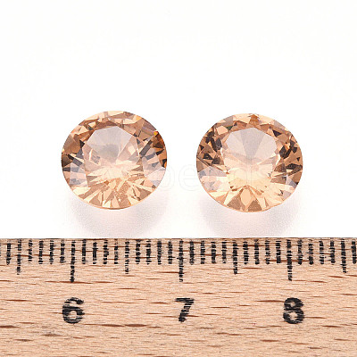 Diamond Shaped Cubic Zirconia Pointed Back Cabochons ZIRC-R004-10mm-04-1