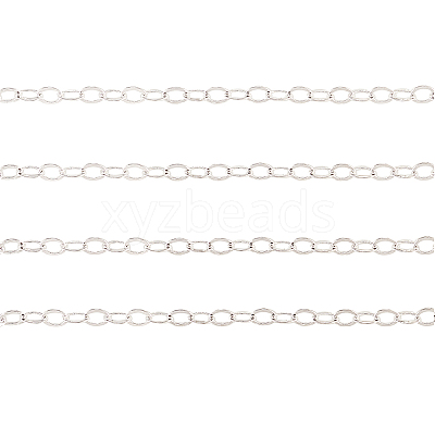 Brass Flat Oval Cable Chains CHC-CJ0001-01-RS-1