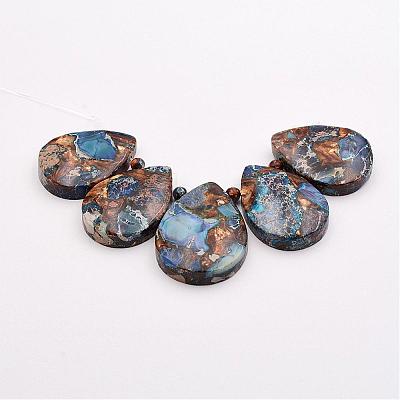 Assembled Bronzite and Imperial Jasper Beads Strands G-P297-P01-1