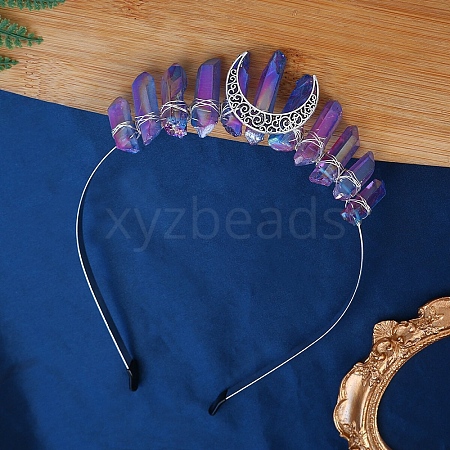 Eletroplated Quartz Crystal Hair Bands PW-WGA9730-07-1