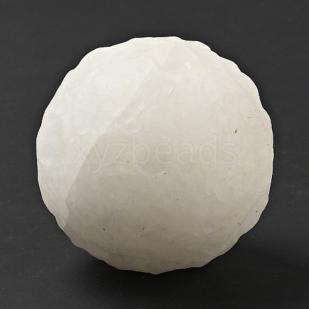 Natural Quartz Crystal Carved Gemstone Celestial Full Moon Gemstone Sphere Specimen G-C244-09E-1