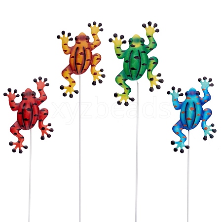 4Pcs Metal Frog Garden Decors JX177A-1