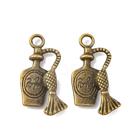 Tibetan Style Alloy Liquor Bottle Pendants TIBEP-A100796-AB-LF-1