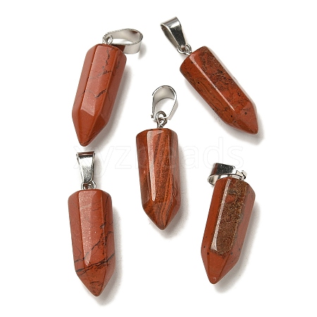 Natural Red Jasper Pendants G-Z067-07P-11-1