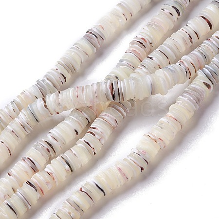 Natural Trochid Shell/Trochus Shell Beads Strands SHEL-P015-11-1