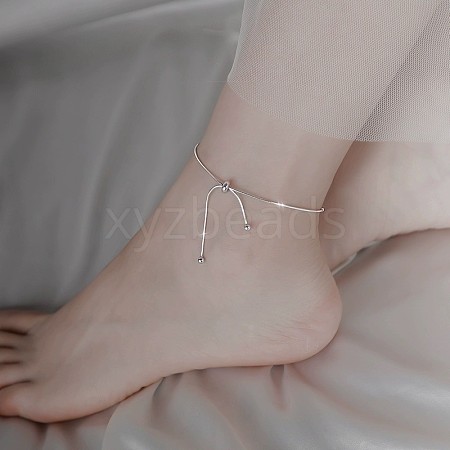 Titanium Steel Snake Chain Slider Anklets for Women WG18C2B-16-1