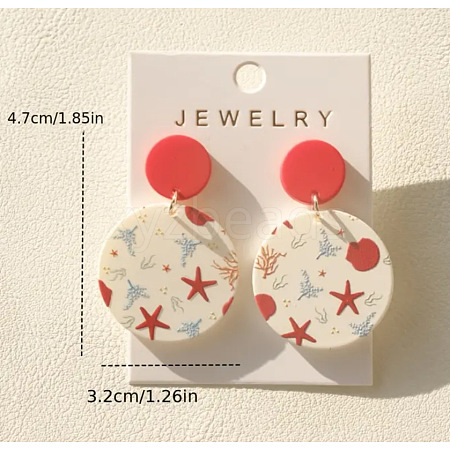 Acrylic Dangle Stud Earrings FS-WG5876E-03-1