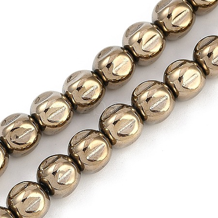 Electroplated Synthetic Non-magnetic Hematite Beads Strands G-H072-K01-01-1