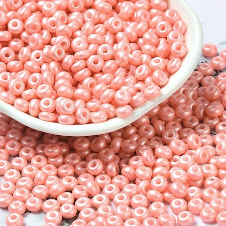 Baking Paint Luster Glass Seed Beads SEED-B001-04A-08-1