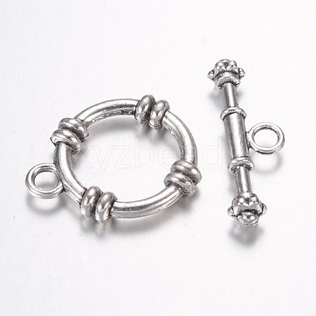 Tibetan Style Alloy Toggle Clasps PALLOY-G117-09AS-1