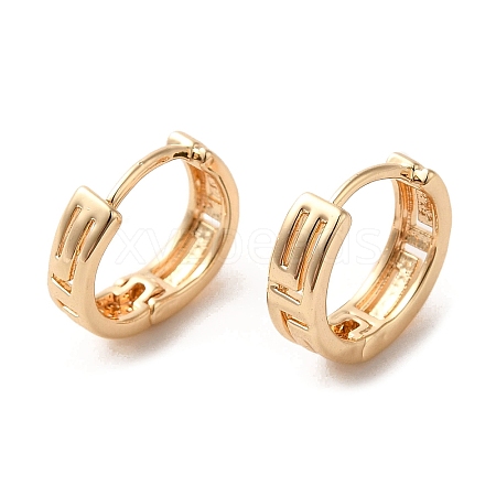 Brass Hoop Earrings EJEW-C073-24KCG-1