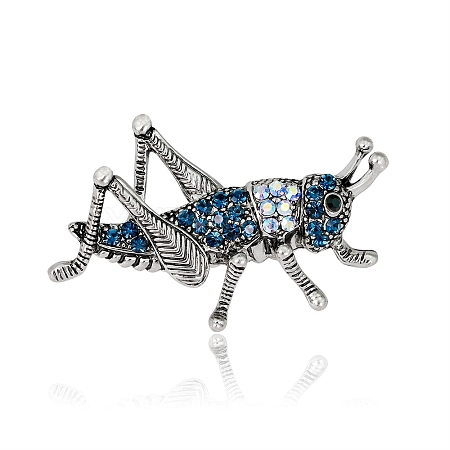 Grasshopper Alloy Rhinestone Brooches PW-WG35D4D-01-1