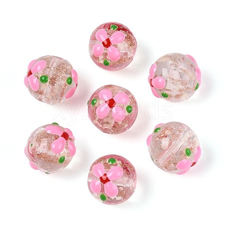 Luminous Handmade Gold Sand Lampwork Beads LAMP-N035-04E-1