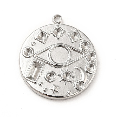 Tarnish Resistant 304 Stainless Steel Pendant Rhinestone Settings STAS-P312-16P-1