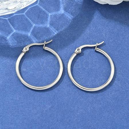 Tarnish Resistant 304 Stainless Steel Hoop Earrings EJEW-F105-10P-1