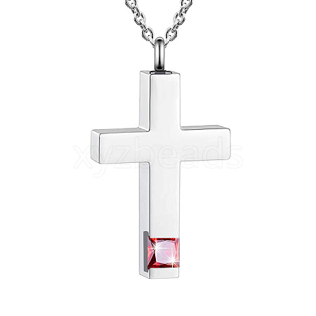 Cross Urn Ashes Pendant Necklace PW-WGBB57D-01-1