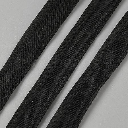 20 Yards Flat Elastic Polyester Lip Cord Trim OCOR-WH0070-153B-1