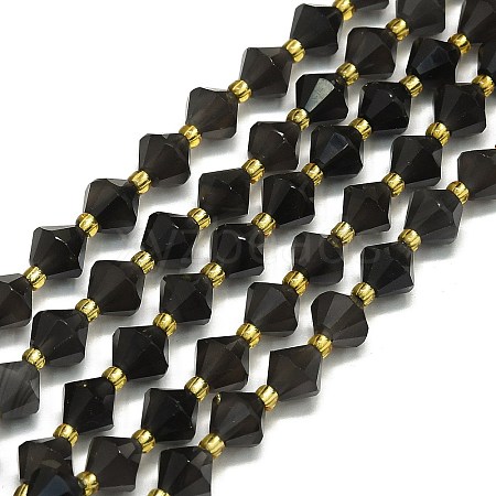 Natural Ice Obsidian Beads Strands G-I376-B08-01-1