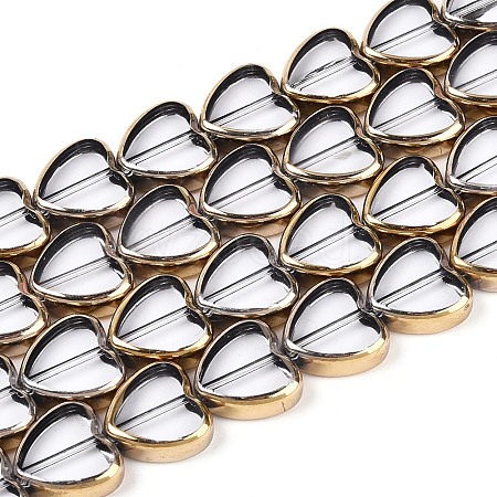 Electroplate Glass Beads Strands X-EGLA-T021-23B-1