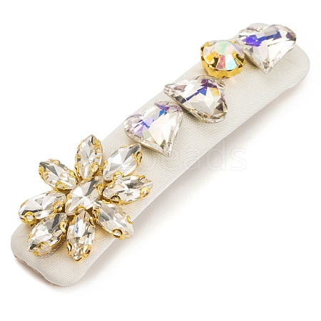 Alloy & Glass Rhinesttone Alligator Hair Clips PW-WG027CA-04-1