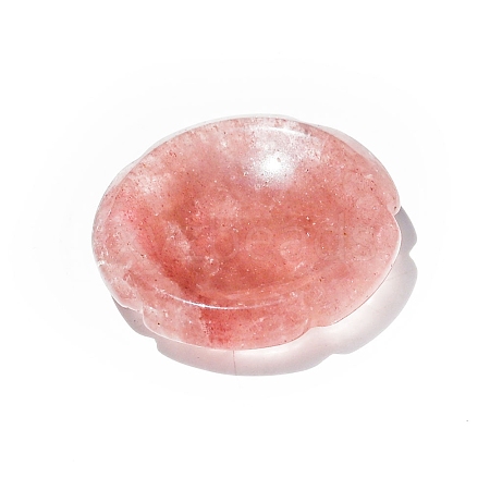 Natural Strawberry Quartz Worry Stone for Anxiety PW-WG35396-06-1