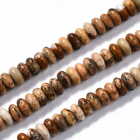 Natural Picture Jasper Beads Strands G-S366-094-1