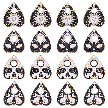 SUNNYCLUE 24Pcs 4 Style Alloy Enamel Pendants ENAM-SC0002-94-1