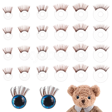   24Pcs 6 Style Acrylic Doll Eyelashes DOLL-PH0001-41B-1