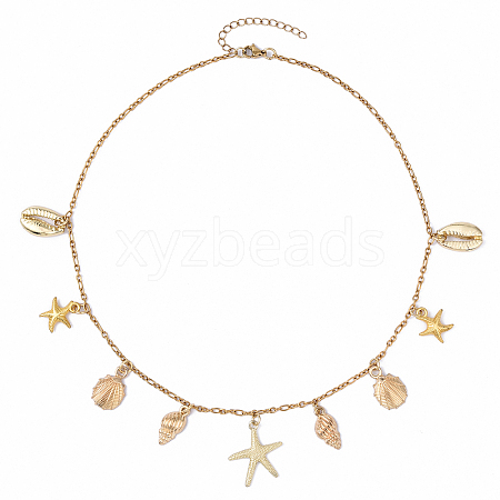 304 Stainless Steel Necklaces NJEW-YW00009-1