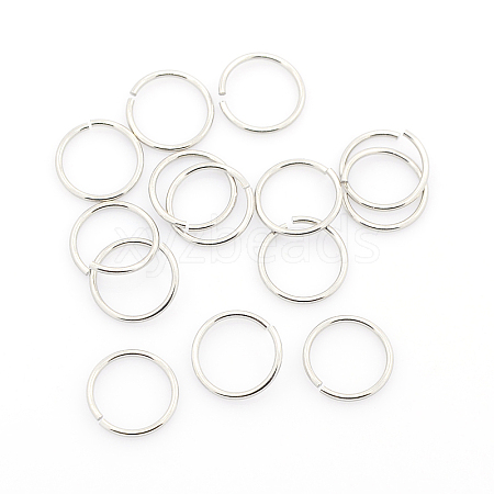 Tarnish Resistant 304 Stainless Steel Open Jump Rings STAS-J013-10x1mm-01-1