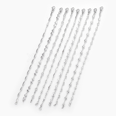 304 Stainless Steel Link Chain Bracelets BJEW-P239-13-1