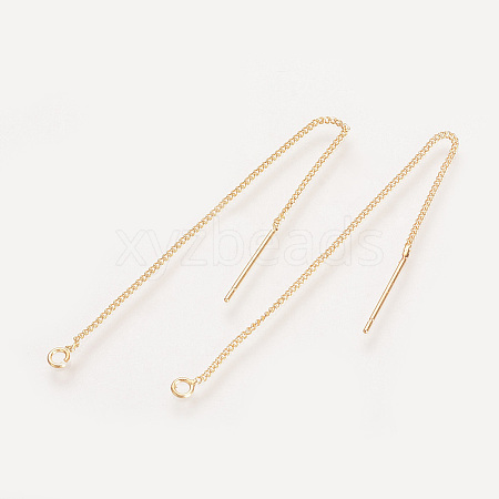 Brass Stud Earring Findings X-KK-S336-39G-1