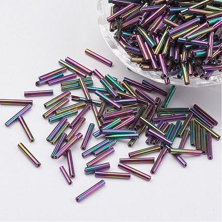 Glass Bugle Beads SEED-E001-9mm-83#-1