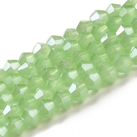 Imitation Jade Electroplate Glass Beads Strands LS-EGLA-F029-J4mm-A01-1