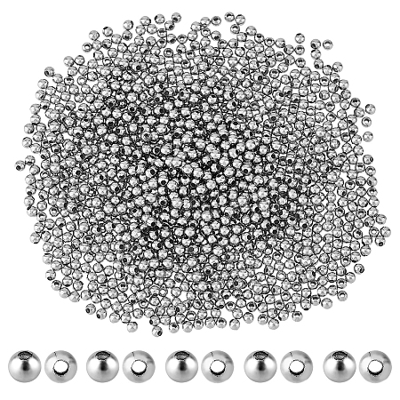 DICOSMETIC 2000Pcs 304 Stainless Steel Round Seamed Beads STAS-DC0015-42-1